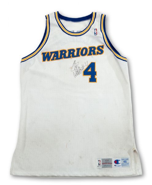 1993-94 CHRIS WEBBER SIGNED GOLDEN STATE WARRIORS ROOKIE YEAR HOME JERSEY