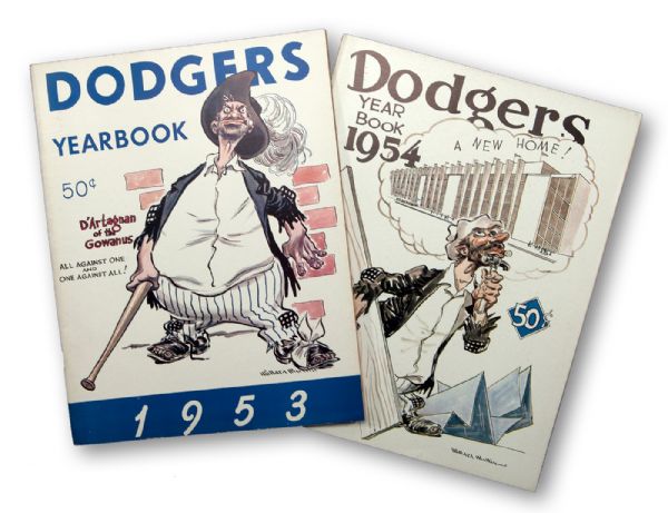 1953 AND 1954 BROOKLYN DODGER YEARBOOKS