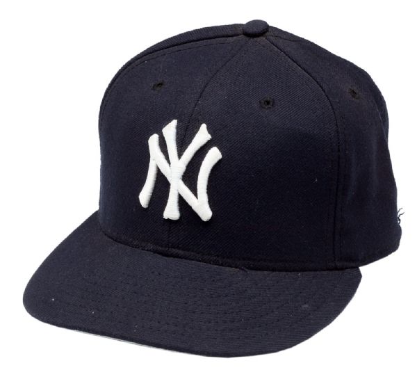 MARIANO RIVERA NEW YORK YANKEES GAME WORN CAP WITH INSCRIPTION "DIOS TE BENDIGA" (STEINER LOA AND MLB AUTHENTICATED) 