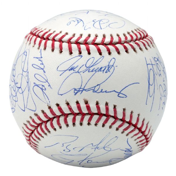 2008 NEW YORK YANKEES TEAM SIGNED LIMITED EDITION (224/400) OML BASEBALL (STEINER LOGO AND MLB AUTHENTICATED)