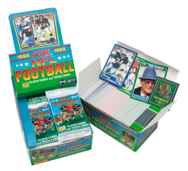 1989 SCORE FOOTBALL UNOPENED WAX BOX AND COMPLETE SET
