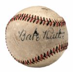 CIRCA 1930S BABE RUTH DOUBLE SIGNED BASEBALL 