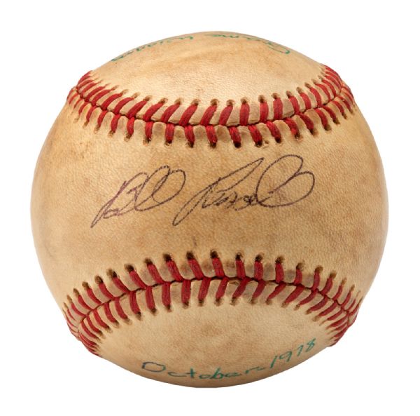 BILL RUSSELLS 1978 SIGNED NATIONAL LEAGUE CHAMPIONSHIP SERIES GAME USED WALK OFF HIT BASEBALL (RUSSELL LOA)