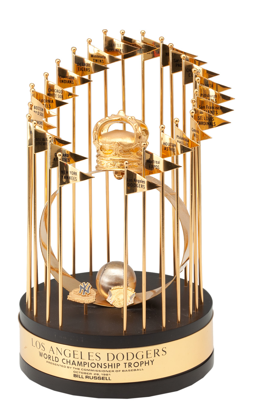Lot Detail - BILL RUSSELL'S 1981 LOS ANGELES DODGERS PERSONAL WORLD SERIES  TROPHY (RUSSELL LOA)