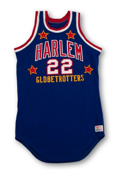 1980S CURLY NEAL HARLEM GLOBETROTTERS GAME USED JERSEY