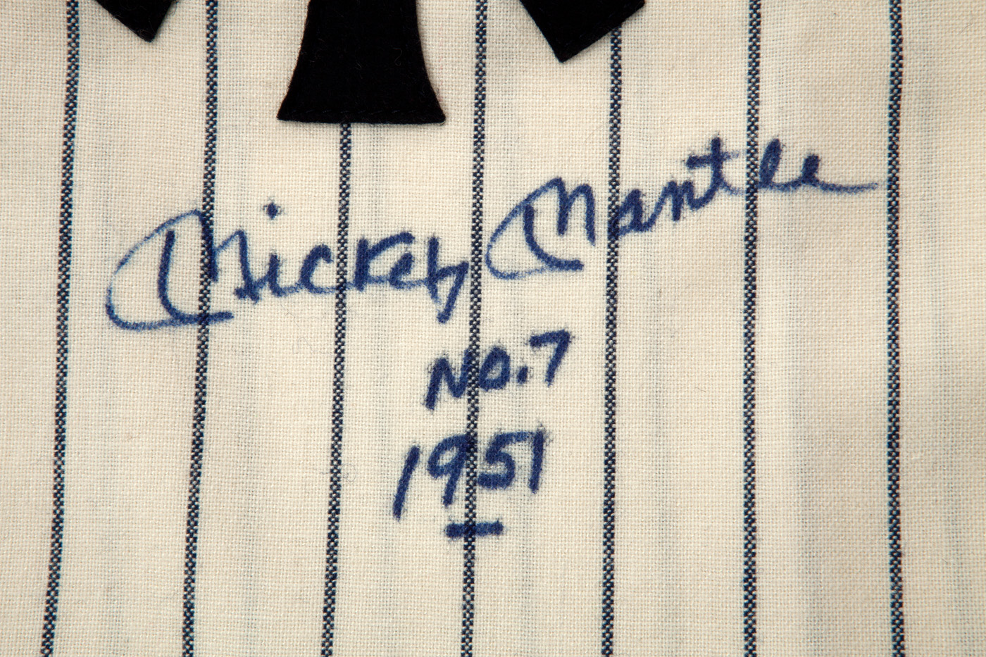 Signed Mickey Mantle Jersey - No 7 Mitchell & Ness Pinstripe PSA