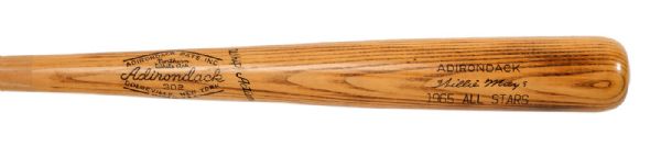 1965 WILLIE MAYS SAN FRANCISCO GIANTS ADIRONDACK ALL STAR GAME USED BAT (MEARS A8)