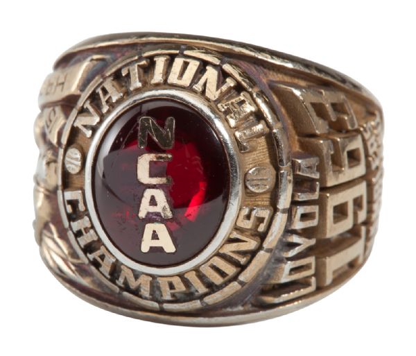 JERRY HARKNESS 1963 LOYOLA OF CHICAGO RAMBLERS NCAA BASKETBALL CHAMPIONSHIP RING (HARKNESS LOA)