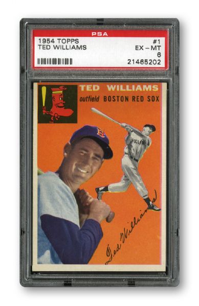 1954 TOPPS #1 TED WILLIAMS EX-MT PSA 6