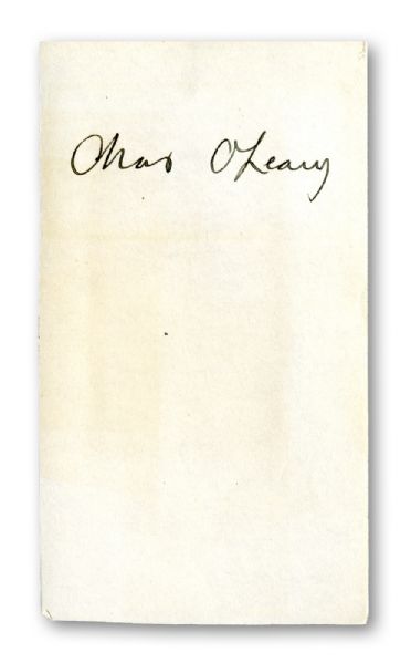 CHARLES OLEARY AUTOGRAPHED ALBUM PAGE