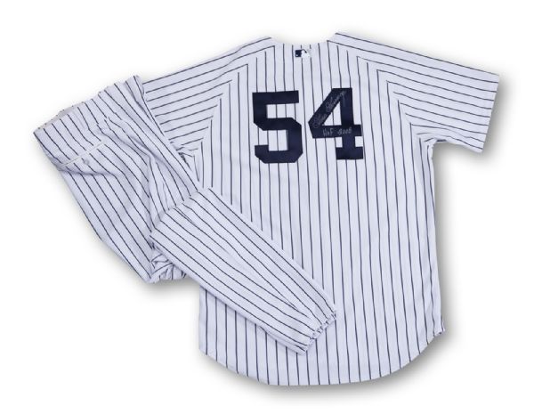 GOOSE GOSSAGES 2013 NEW YORK YANKEES OLD TIMERS GAME WORN & SIGNED HOME UNIFORM (GOSSAGE LOA)