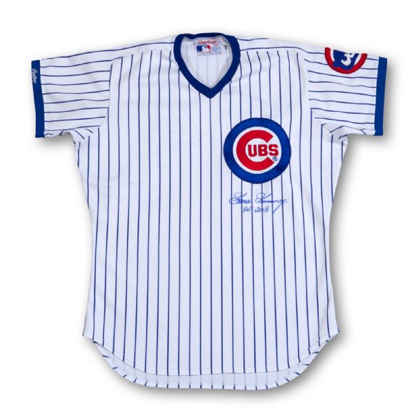 GOOSE GOSSAGES 1988 CHICAGO CUBS GAME WORN & SIGNED HOME JERSEY (GOSSAGE LOA)