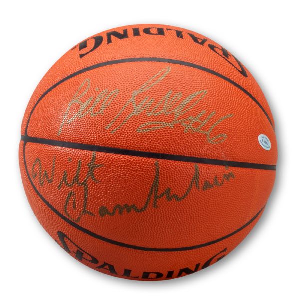 WILT CHAMBERLAIN AND BILL RUSSELL DUAL SIGNED OFFICIAL NBA BASKETBALL