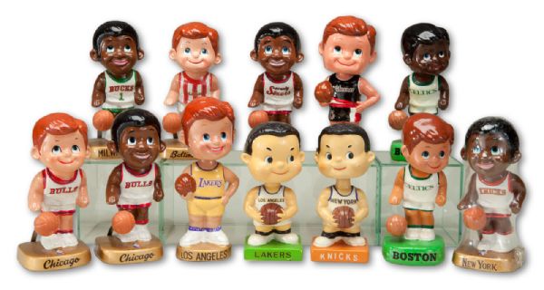 BASKETBALL "BOBBIN HEADS AND "LIL DRIBBLERS" COLLECTION (12 DIFFERENT) - INCLUDING CELTICS, LAKERS, AND KNICKS