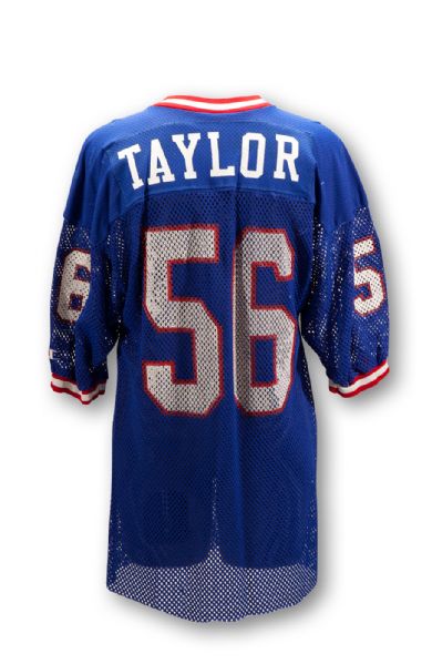LAWRENCE TAYLOR 1983-84 NEW YORK GIANTS GAME WORN JERSEY (MEARS A8)
