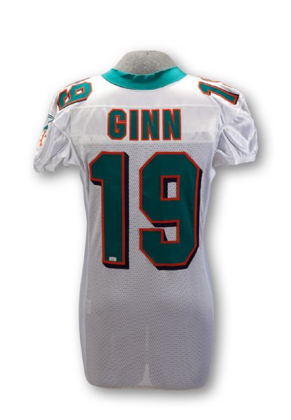 TED GINN JR 2007 MIAMI DOLPHINS GAME WORN JERSEY (DOLPHINS COA)