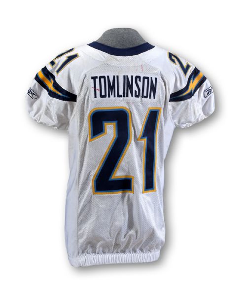 LADAINIAN  TOMLINSON 9/16/2007 SAN DIEGO CHARGERS GAME WORN JERSEY (CHARGERS COA)
