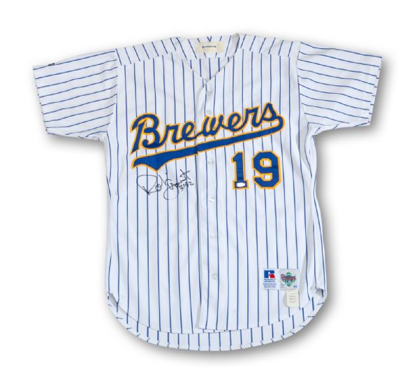 1992 ROBIN YOUNT MILWAUKEE BREWERS GAME WORN HOME JERSEY
