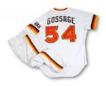 GOOSE GOSSAGES 1984 SAN DIEGO PADRES WORLD SERIES GAME WORN & SIGNED HOME UNIFORM (GOSSAGE LOA)
