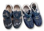 GOOSE GOSSAGES 1991 TEXAS RANGERS GAME WORN AND SIGNED NIKE AIR SPIKES AND PRACTICE-WORN NIKE TURF SHOES (GOSSAGE LOA)