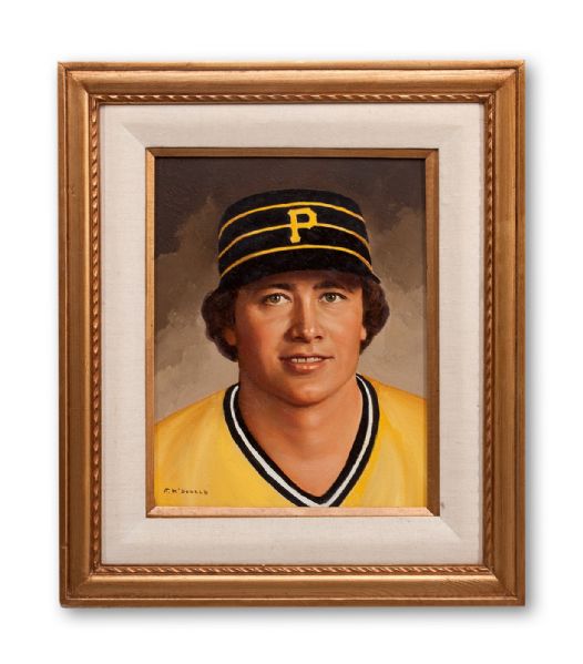 GOOSE GOSSAGES PITTSBURGH PIRATES FRAMED PORTRAIT BY ARTIST AND FORMER NFL STAR TOMMY MCDONALD (GOSSAGE LOA)