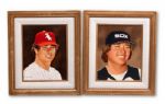 GOOSE GOSSAGES LOT OF (2) CHICAGO WHITE SOX FRAMED PORTRAITS BY ARTIST AND FORMER NFL STAR TOMMY MCDONALD (GOSSAGE LOA)