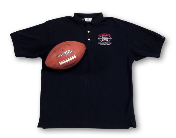 CUSTOM MADE WILSON AFFA (ASSOCIATED FOOTBALL FRANCHISES OF AMERICA) FOOTBALL USED IN 1999 FILM "ANY GIVEN SUNDAY" WITH FILM CREW SHIRT (FILM CREW LOA)