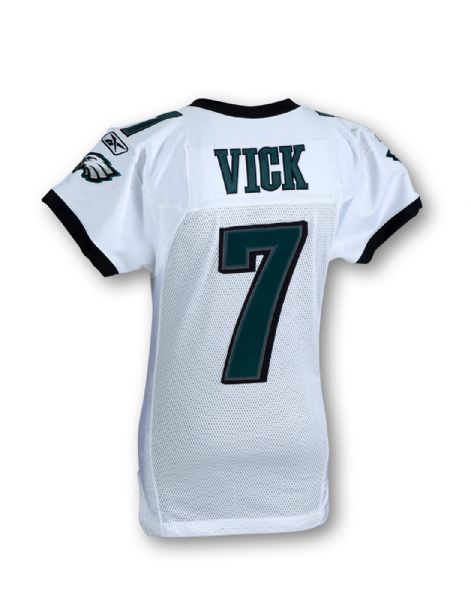 MICHAEL VICK 2009 PHILADELPHIA EAGLES GAME WORN AND AUTOGRAPHED JERSEY (MEIGRAY/EAGLES COA)