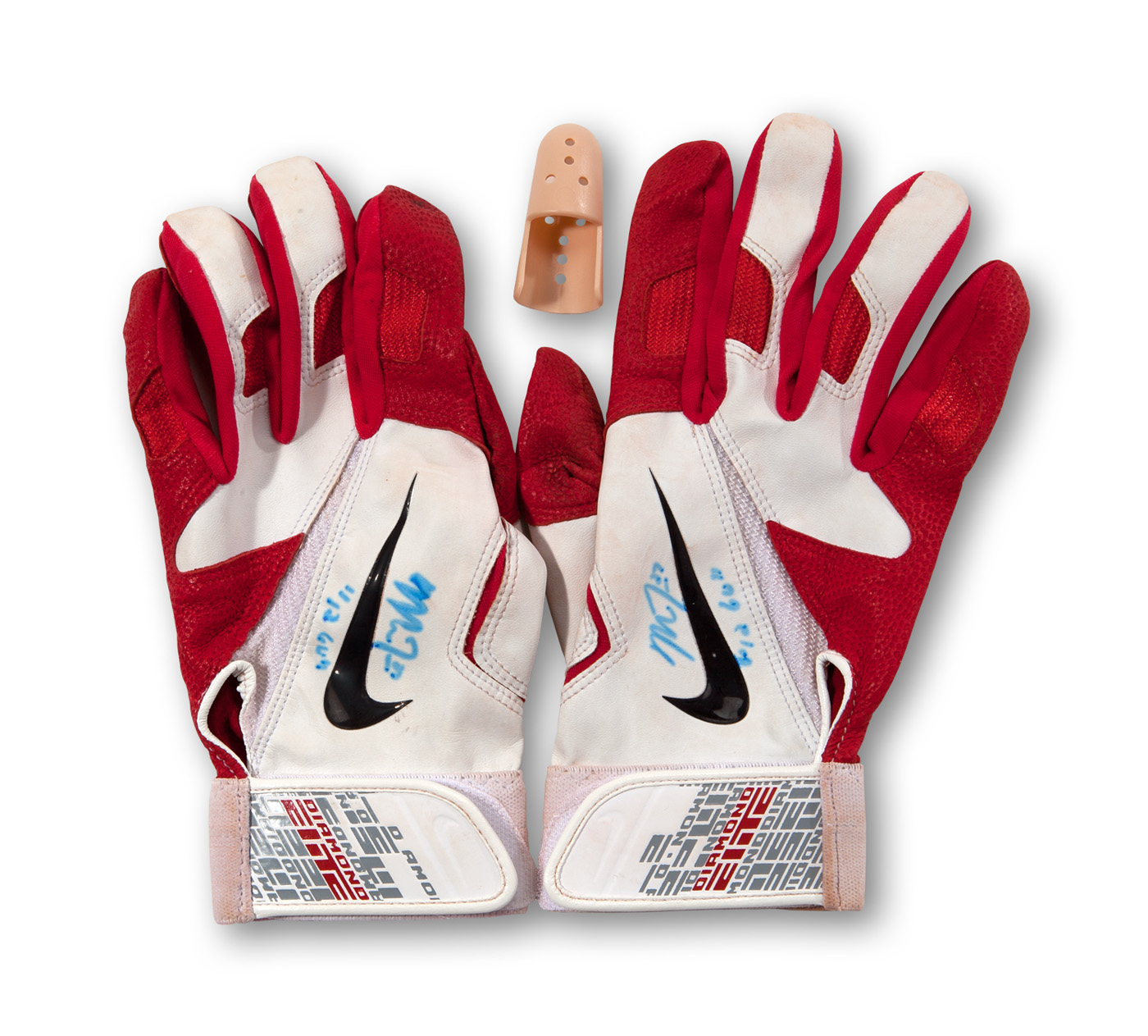Mike Trout Signed Game Used Los Angeles Angels Pair Of Nike Bating Gloves  PSA