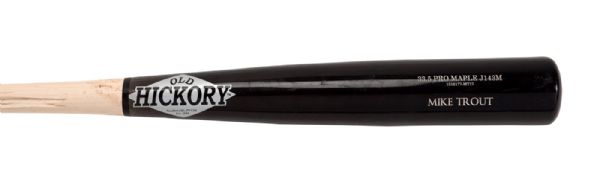 2013 MIKE TROUT OLD HICKORY PROFESSIONAL MODEL GAME USED BAT (ANGELS LOA)