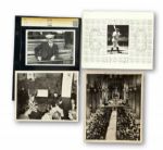 LOT OF (4) BABE RUTH PHOTOGRAPHS INCL. 1922 CULVER, 1927 60 HR COMPOSITE AND FUNERAL PHOTOS