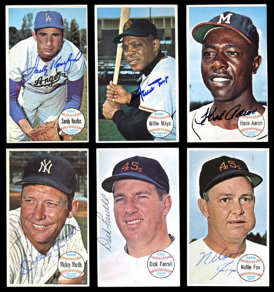 1964 TOPPS GIANT BASEBALL AUTOGRAPHED NEAR SET (59/60) - MISSING ONLY CLEMENTE