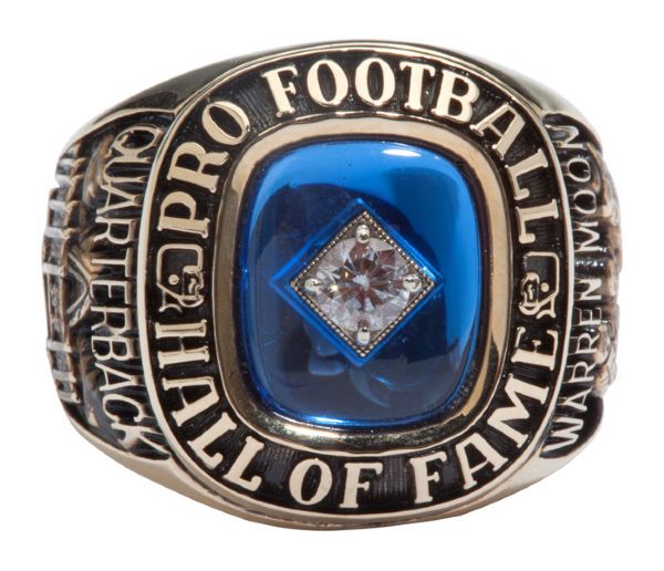 WARREN MOONS PRO FOOTBALL HALL OF FAME 14K GOLD RING FROM HIS 2006 INDUCTION (MOON LOA)