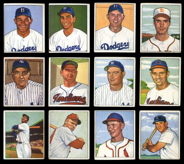 1950 BOWMAN BASEBALL LOT OF 125 DIFFERENT INC. TED WILLIAMS