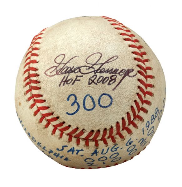 GOOSE GOSSAGES AUGUST 6, 1988 SIGNED & INSCRIBED 300TH CAREER SAVE GAME BALL - CHICAGO CUBS VS. PHILADELPHIA PHILLIES (GOSSAGE LOA)