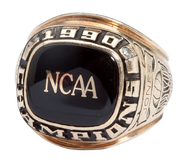 1989-90 UNLV "RUNNIN REBELS" NCAA NATIONAL BASKETBALL CHAMPIONSHIP 10K GOLD RING