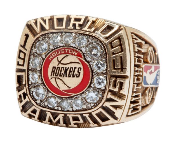 1993-94 HOUSTON ROCKETS NBA CHAMPIONSHIP RING PRESENTED TO ASSISTANT COACH LARRY SMITH
