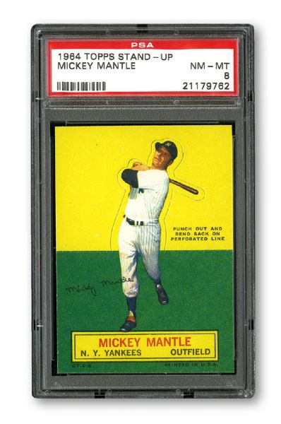 1964 TOPPS STAND-UP MICKEY MANTLE PSA 8 NM-MT