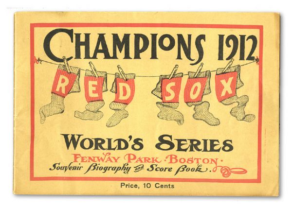 1912 BOSTON RED SOX (VS. NEW YORK GIANTS) WORLD SERIES PROGRAM - FIRST WORLD SERIES AT FENWAY PARK