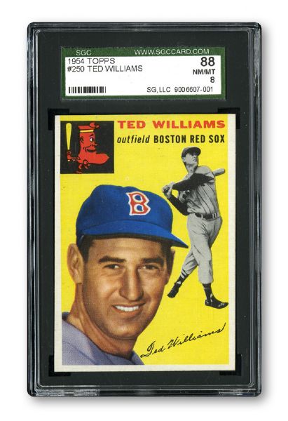 1954 TOPPS #250 TED WILLIAMS SGC 88 NM-MT