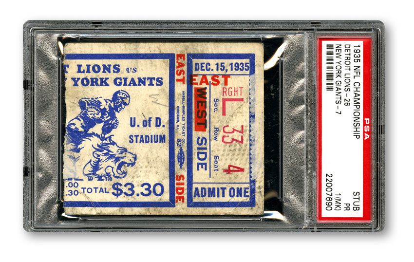 Lot Detail - 1935 NFL CHAMPIONSHIP GAME (DETROIT LIONS - NEW YORK