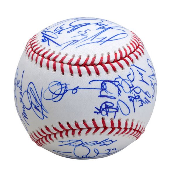 2012 AL CHAMPION DETROIT TIGERS TEAM-SIGNED OFFICIAL WORLD SERIES BASEBALL (31 TOTAL AUTOGRAPHS)
