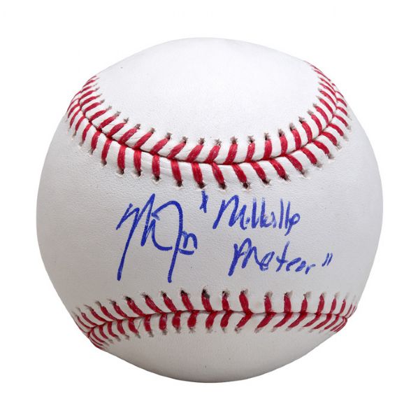 MIKE TROUT "MILLVILLE METEOR" SINGLE SIGNED (OML) BASEBALL (MLB AUTH.)