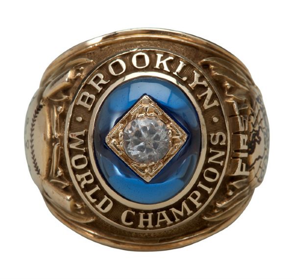DUKE SNIDER 1955 BROOKLYN DODGERS 10K WORLD CHAMPIONSHIP SALESMAN SAMPLE RING