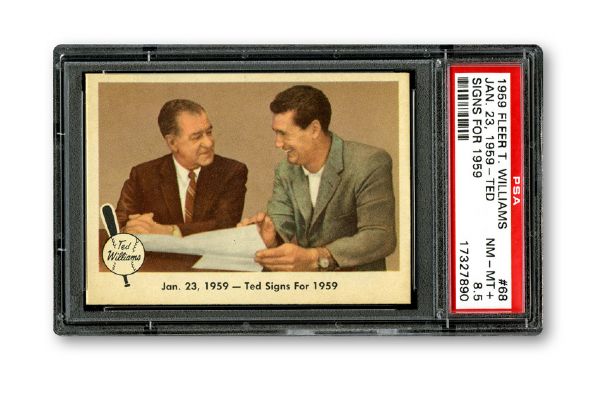 1959 FLEER TED WILLIAMS BASEBALL PSA GRADED COMPLETE SET (#16 ON THE PSA SET REGISTRY WITH A 8.45 GPA)