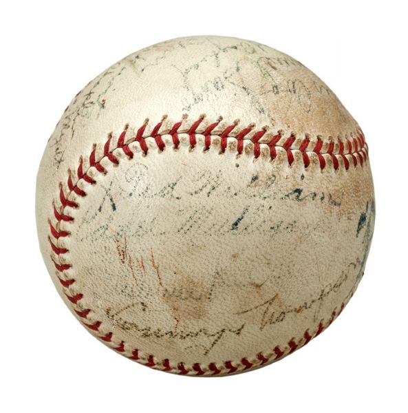 1937 SAN DIEGO PADRES TEAM SIGNED BASEBALL WITH TED WILLIAMS