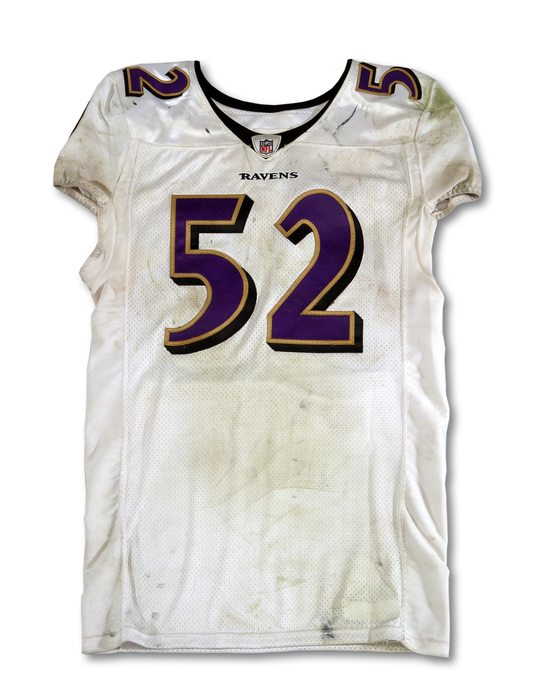 Lot Detail - RAY LEWIS 1/15/11 BALTIMORE RAVENS AUTOGRAPHED DIVISIONAL  PLAYOFF GAME WORN JERSEY (AT PITTSBURGH) INSCRIBED 'GAME WORN 1/15/11  PITTSBURGH STEELERS' WITH PHENOMENAL GAME WEAR (MULTIPLE PHOTOMATCHES)