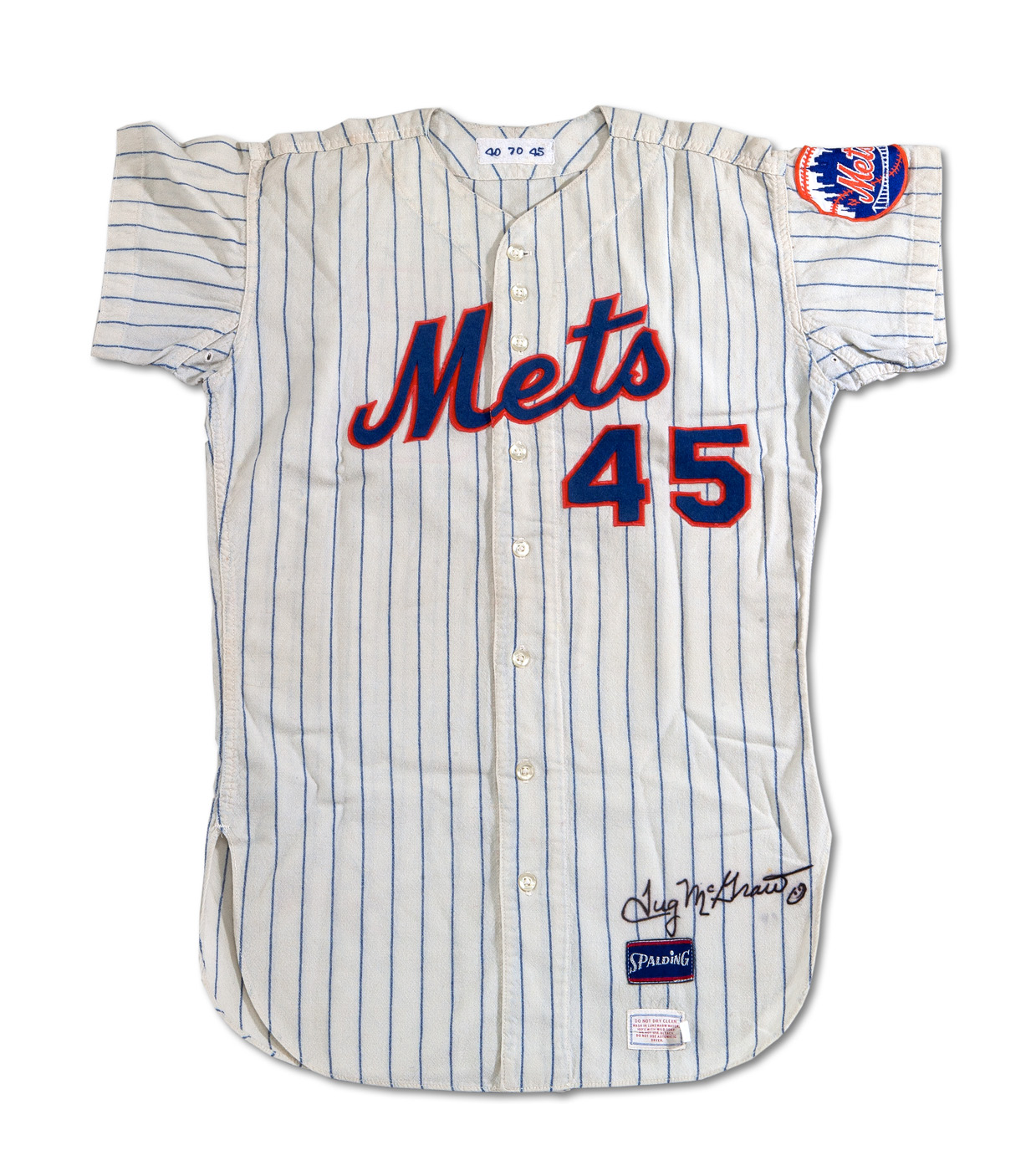 Tug McGraw Autographed Jersey - Mets History