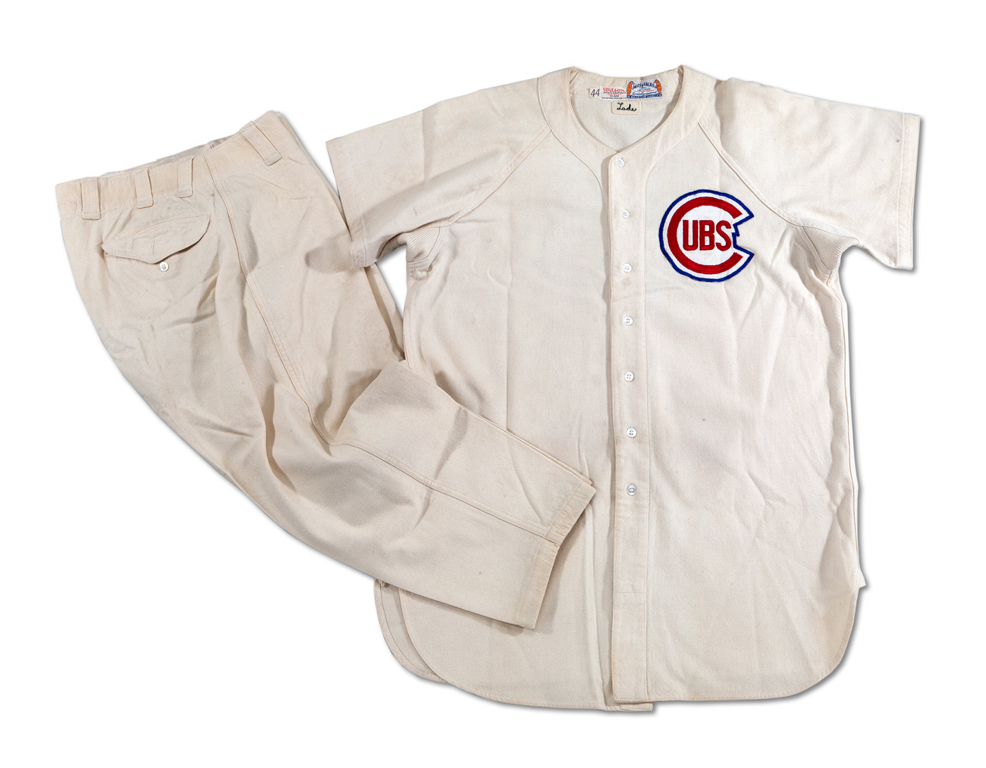 Lot Detail - 1948 DOYLE LADE CHICAGO CUBS GAME WORN HOME JERSEY W