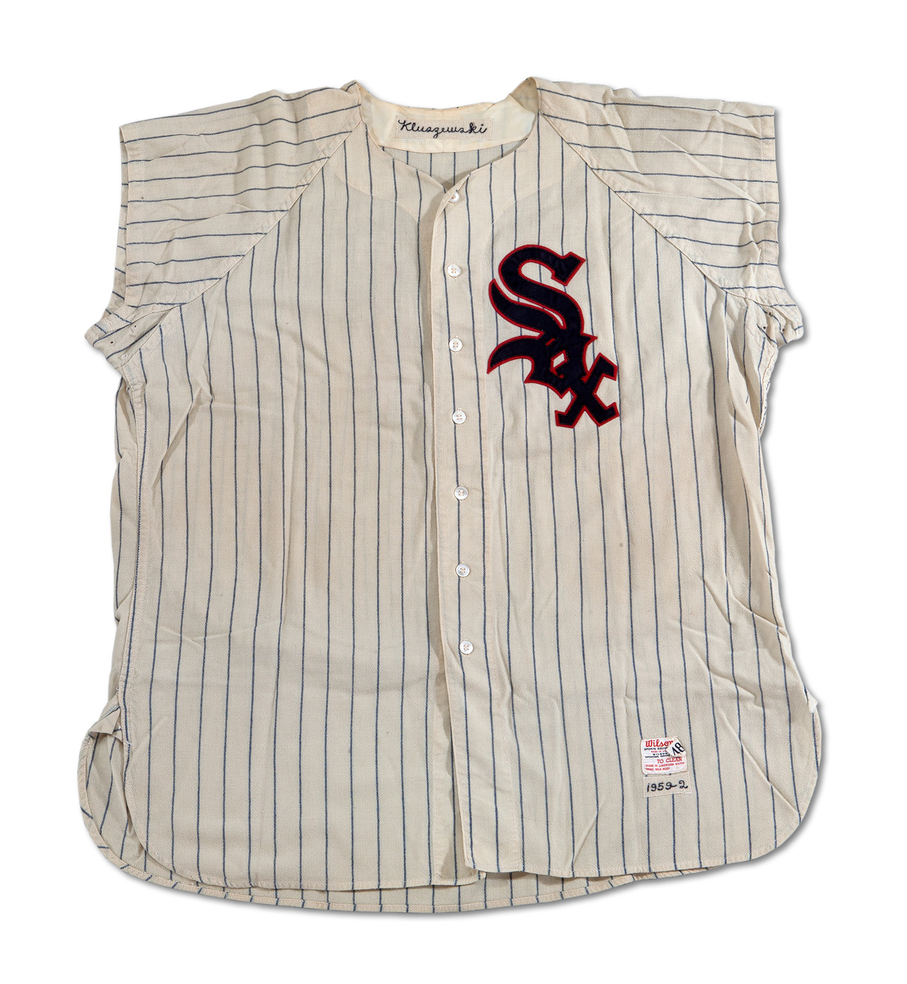 Lot Detail - 1959 TED KLUSZEWSKI CHICAGO WHITE SOX GAME WORN HOME JERSEY  (MEARS A10) (DELBERT MICKEL COLLECTION)